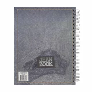 Cuaderno Argollado Tapa Dura Grande Multimaterias 5M Cuadriculado Jean Book - Gris Roto