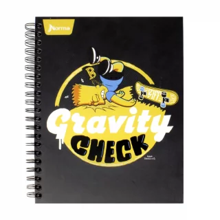 Cuaderno Argollado Tapa Dura Grande Multimaterias 5M Cuadriculado Los Simpsons - Gravity Check