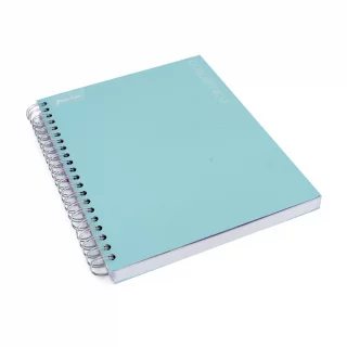 Cuaderno Argollado tapa dura grande Multimaterias 7M Cuadriculado Academico - Aguamarina