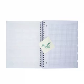Cuaderno Argollado tapa dura grande Multimaterias 7M Cuadriculado Academico - Azul Claro