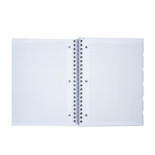 Cuaderno Argollado tapa dura grande Multimaterias 7M Cuadriculado Academico - Azul Claro