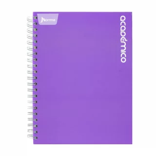 Cuaderno Argollado Tapa Dura Grande Multimaterias 7M Cuadriculado Academico - Azul Purpura