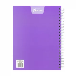 Cuaderno Argollado Tapa Dura Grande Multimaterias 7M Cuadriculado Academico - Azul Purpura