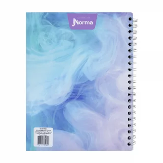 Cuaderno Argollado tapa dura grande Multimaterias 7M Cuadriculado Academico - Humo Azul Claro