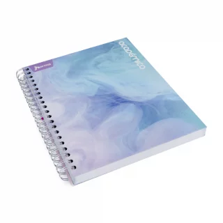 Cuaderno Argollado tapa dura grande Multimaterias 7M Cuadriculado Academico - Humo Azul Claro