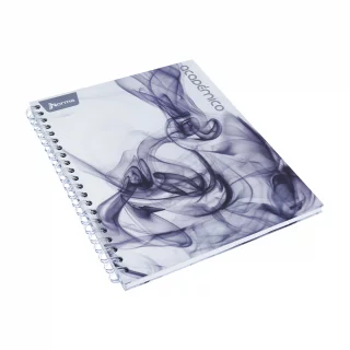Cuaderno Argollado tapa dura grande Multimaterias 7M Cuadriculado Academico - Humo Negro