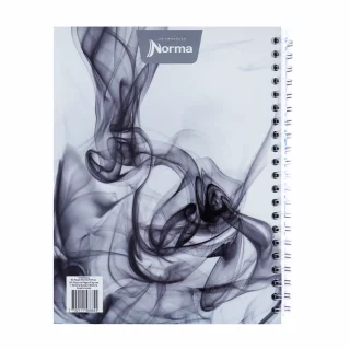 Cuaderno Argollado tapa dura grande Multimaterias 7M Cuadriculado Academico - Humo Negro