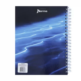 Cuaderno Argollado tapa dura grande Multimaterias 7M Cuadriculado Academico - Resplandor Azul