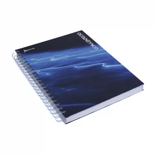 Cuaderno Argollado tapa dura grande Multimaterias 7M Cuadriculado Academico - Resplandor Azul