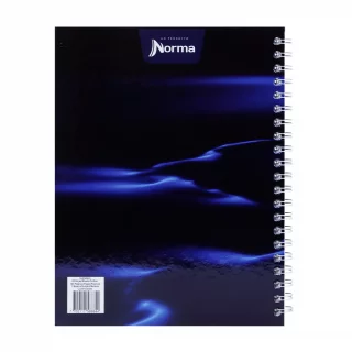 Cuaderno Argollado tapa dura grande Multimaterias 7M Cuadriculado Academico - Resplandor Azul Oscuro