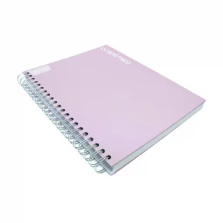 Cuaderno Argollado Tapa Dura Grande Multimaterias 7M Cuadriculado Academico - Rosa Suave
