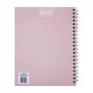 Cuaderno Argollado tapa dura grande Multimaterias 7M Cuadriculado Academico - Salmon