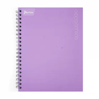 Cuaderno Argollado tapa dura grande Multimaterias 7M Cuadriculado Academico - Violeta