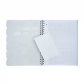 Cuaderno Argollado Tapa Dura Grande Multimaterias 7M Cuadriculado Academico Azul Rey