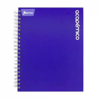 Cuaderno Argollado Tapa Dura Grande Multimaterias 7M Cuadriculado Academico Azul Rey