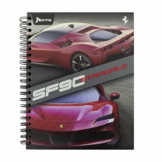 Cuaderno Argollado Tapa Dura Grande Multimaterias 7M Cuadriculado Ferrari - Sf90 Stradale