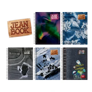 Cuaderno Argollado Tapa Dura Grande Multimaterias 7M Cuadriculado Jean Book