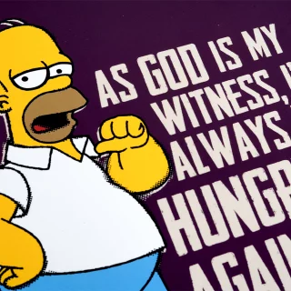 Cuaderno Argollado tapa dura grande Multimaterias 7M Cuadriculado Los Simpsons - Hungry Again