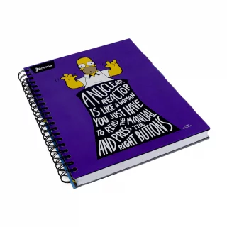 Cuaderno Argollado tapa dura grande Multimaterias 7M Cuadriculado Los Simpsons - Nuclear Reactor