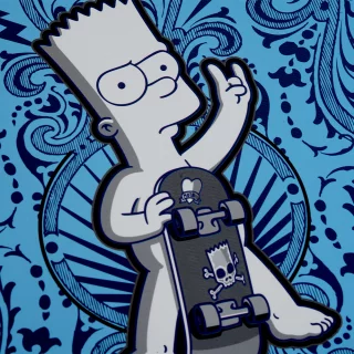 Cuaderno Argollado tapa dura grande Multimaterias 7M Cuadriculado Los Simpsons - Patineta