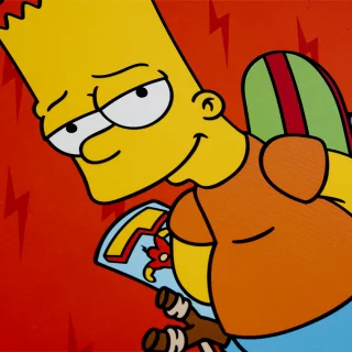 Cuaderno Argollado tapa dura grande Multimaterias 7M Cuadriculado Los Simpsons - Rayos Rojos