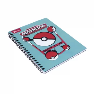 Cuaderno Argollado tapa dura grande Pokemon 80 Hojas Cuadriculado - Bola Battle