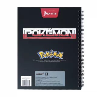 Cuaderno Argollado tapa dura grande Pokemon 80 Hojas Cuadriculado - Bola Battle