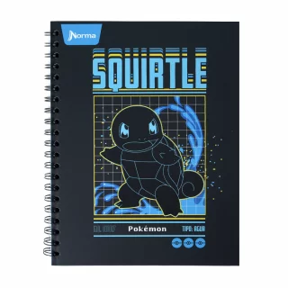 Cuaderno Argollado tapa dura grande Pokemon 80 Hojas Cuadriculado - Squirtle 0007