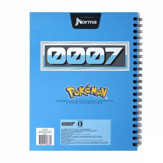 Cuaderno Argollado tapa dura grande Pokemon 80 Hojas Cuadriculado - Squirtle 0007