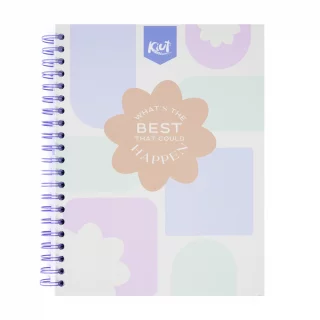 Cuaderno Argollado tapa dura Kiut grande 160 Hojas 5M Mixto Best Happen