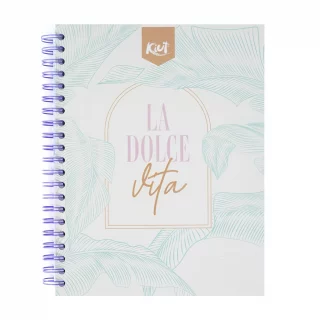 Cuaderno Argollado tapa dura Kiut grande 160 Hojas 5M Mixto La Dolce Vita