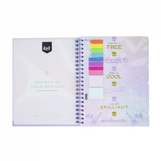 Cuaderno Argollado tapa dura Kiut grande 160 Hojas 5M Mixto Slow Down