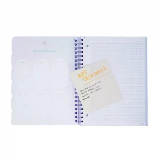 Cuaderno Argollado tapa dura Kiut grande 160 Hojas 5M Mixto Slow Down