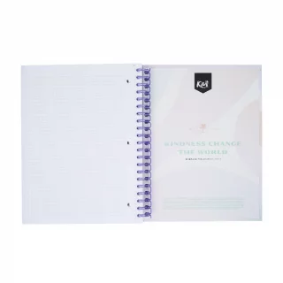 Cuaderno Argollado tapa dura Kiut grande 160 Hojas 5M Mixto Slow Down
