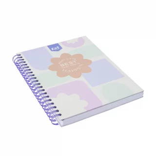 Cuaderno Argollado tapa dura Kiut grande 175 Hojas 7M Cuadriculado Best Happen