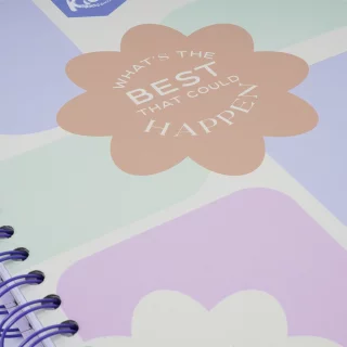 Cuaderno Argollado tapa dura Kiut grande 175 Hojas 7M Cuadriculado Best Happen