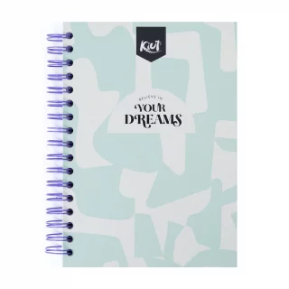 Cuaderno Argollado tapa dura Kiut mediano 160 Hojas 5M Cuadriculado Your Dreams