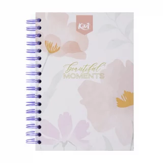 Cuaderno Argollado tapa dura Kiut mediano 160 Hojas 5M Mixto Beautiful Moments