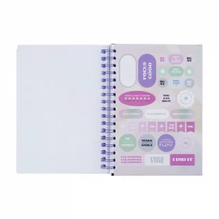 Cuaderno Argollado tapa dura Kiut mediano 160 Hojas 5M Mixto La Dolce Vita
