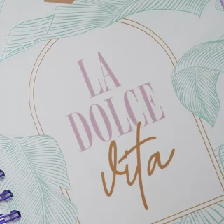 Cuaderno Argollado tapa dura Kiut mediano 160 Hojas 5M Mixto La Dolce Vita