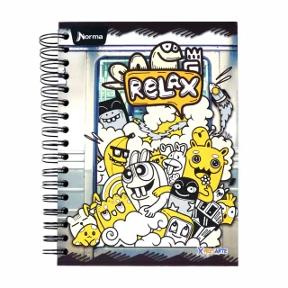 Cuaderno argollado tapa dura masculino mediano 175 hojas 7M mixto X-presarte - relax