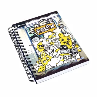 Cuaderno argollado tapa dura masculino mediano 175 hojas 7M mixto X-presarte - relax