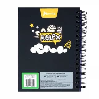 Cuaderno argollado tapa dura masculino mediano 175 hojas 7M mixto X-presarte - relax