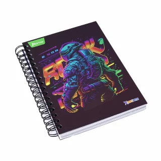 Cuaderno argollado tapa dura masculino mediano 7M cuadriculado X-presarte - astronauta