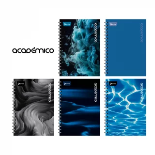 Cuaderno Argollado Tapa Dura Mediano 5 Materias Cuadriculado Academico 1