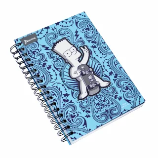 Cuaderno Argollado Tapa Dura Mediano 7 Materias Cuadriculado Los Simpsons