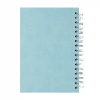 Cuaderno Argollado Tapa Dura Mediano 7 Materias Cuadriculado Norma Cuero-Vivella Azul Claro Planetas
