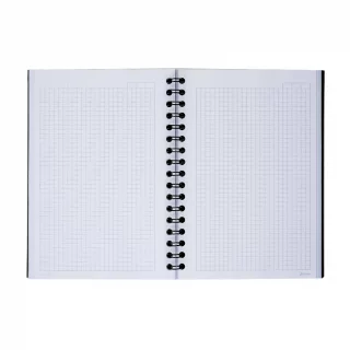 Cuaderno Argollado Tapa Dura Mediano 80 Hojas Cuadriculado Deep Dark