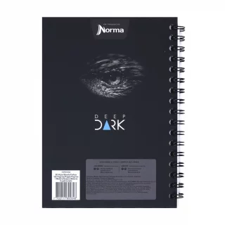 Cuaderno Argollado Tapa Dura Mediano 80 Hojas Cuadriculado Deep Dark