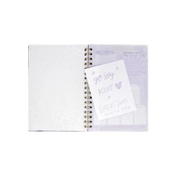 Cuaderno Argollado Tapa Dura Mediano 80 Hojas Cuadriculado Kiut Platino Take Your Time